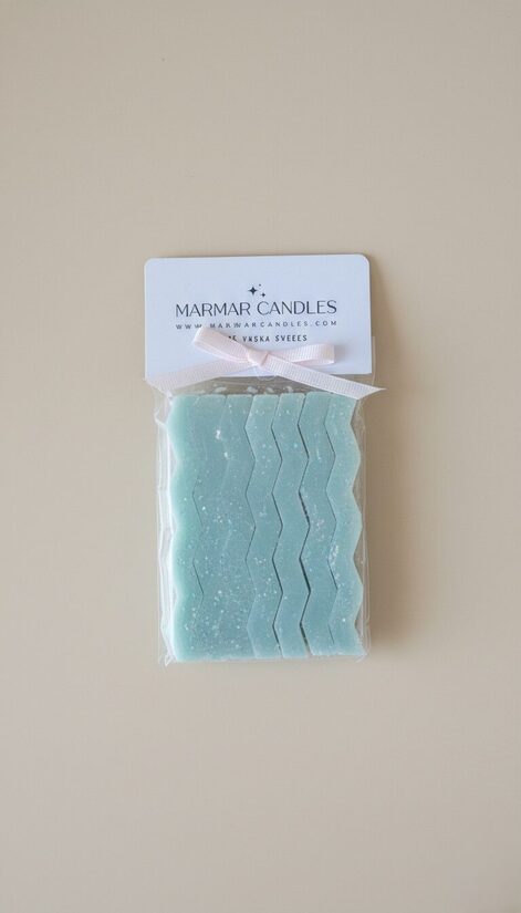 Dzimšanas dienas svecīšu komplekts Zigzag | 7 gab | Zils ar spīdumiem